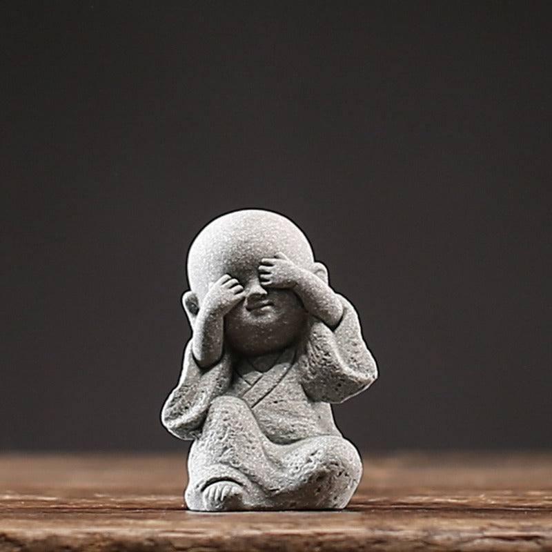 Чайная Фигурка Монах (не смотри), керамика